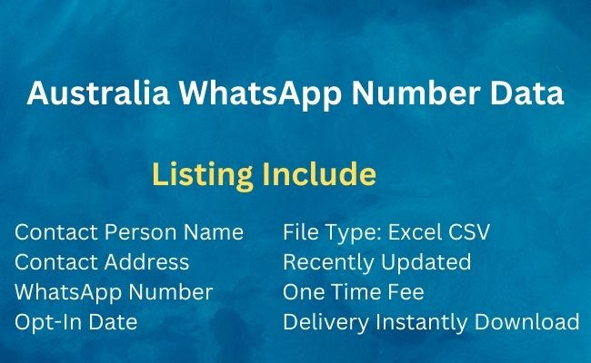 Australia Whatsapp Number