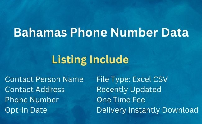 Bahamas Phone Number Data