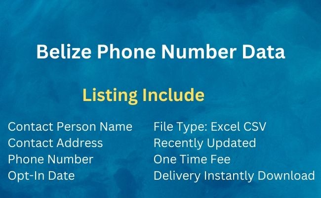 Belize Phone Number Data