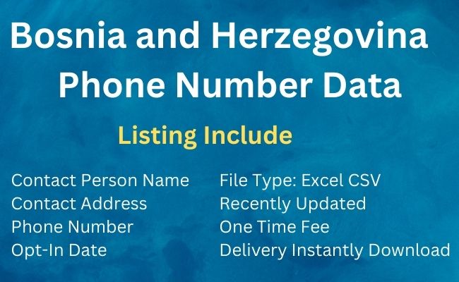 Bosnia and Herzegovina Phone Number Data