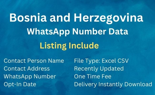 Bosnia and Herzegovina Whatsapp Number
