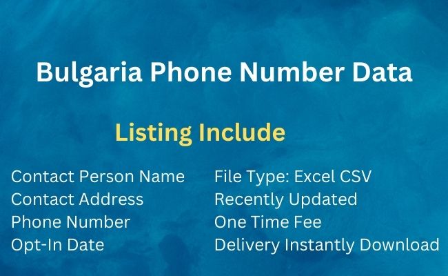 Bulgaria Phone Number Data