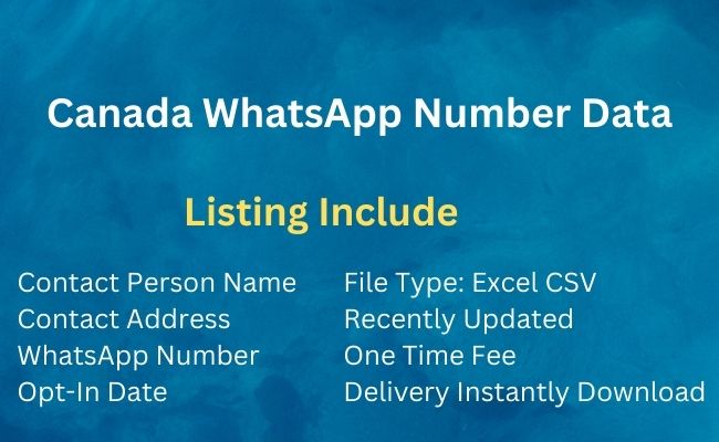 Canada Whatsapp Number