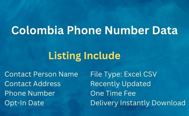 Colombia Phone Number Data