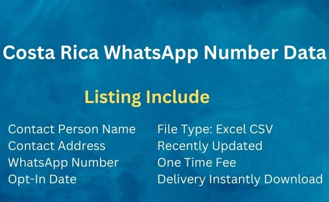 Costa Rica Whatsapp Number
