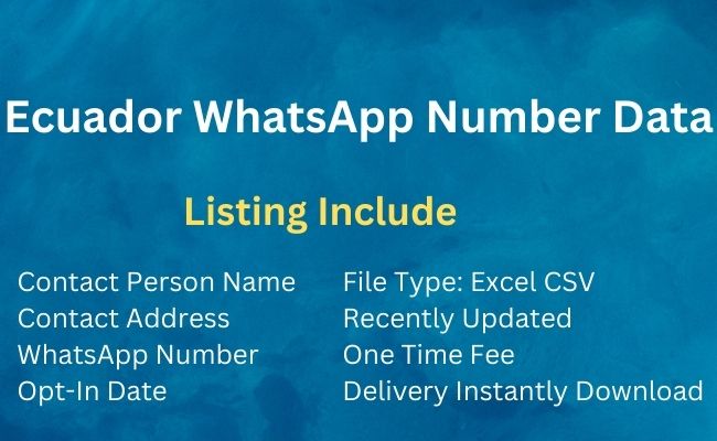 Ecuador Whatsapp Number