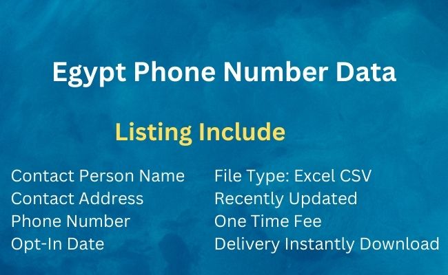 Egypt Phone Number Data