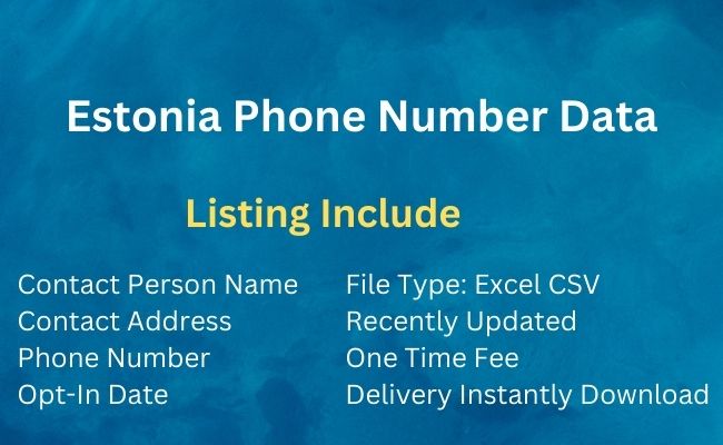 Estonia Phone Number Data