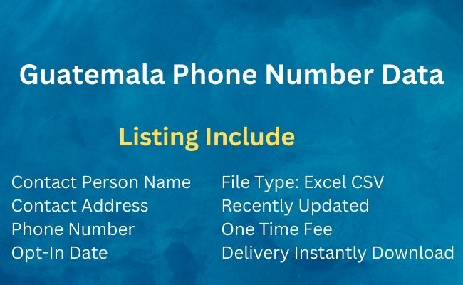 Guatemala Phone Number Data