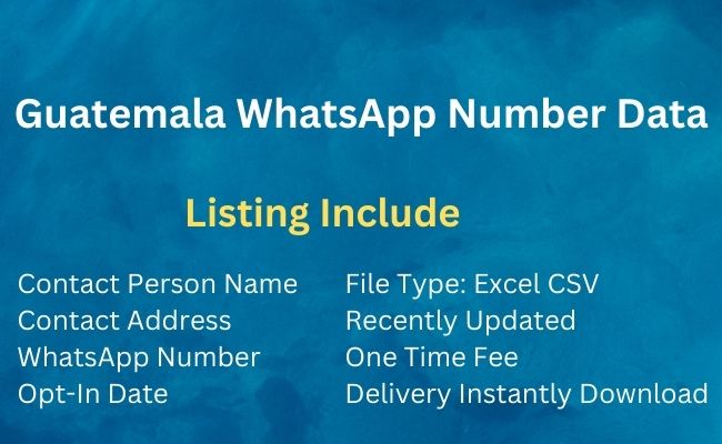 Guatemala Whatsapp Number