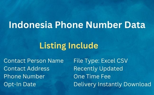 Indonesia Phone Number Data