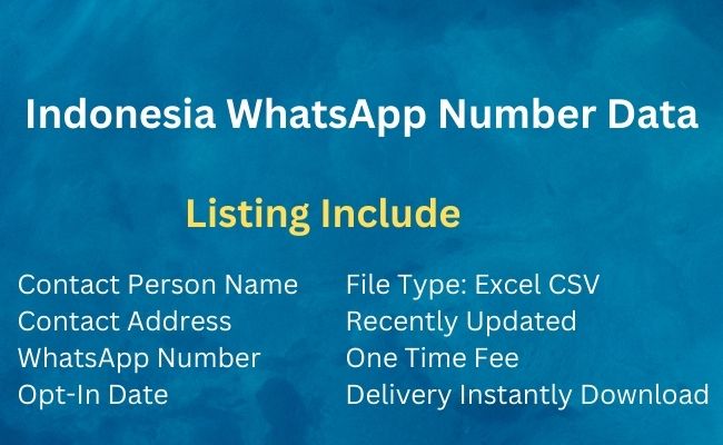 Indonesia Whatsapp Number