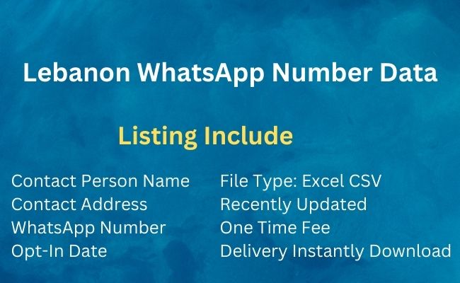 Lebanon Whatsapp Number