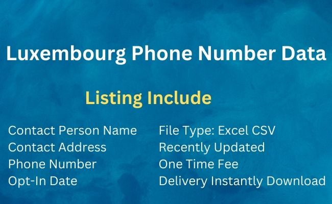 Luxembourg Phone Number Data