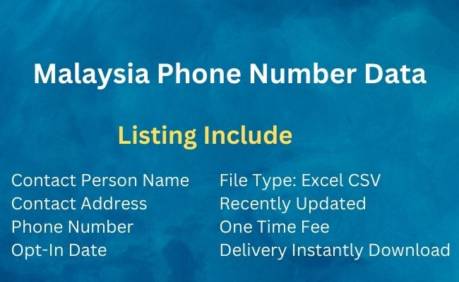 Malaysia Phone Number Data