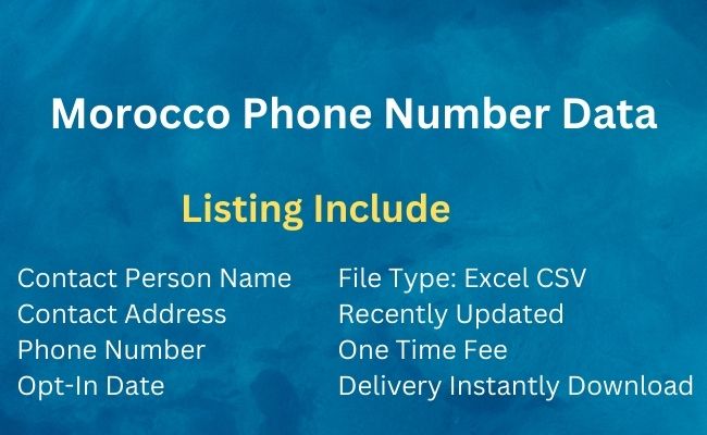 Morocco Phone Number Data