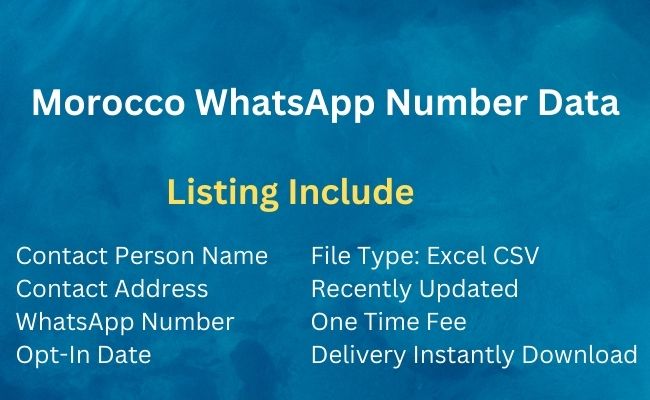 Morocco Whatsapp Number