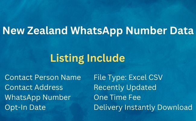 New Zealand Whatsapp Number