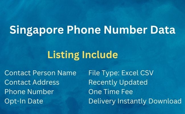 Singapore Phone Number Data