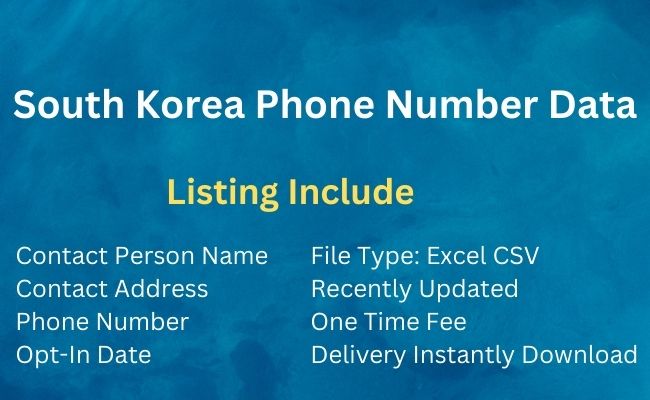 South Korea Phone Number Data