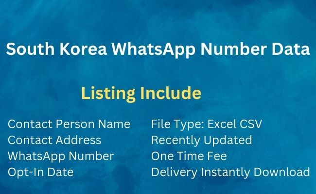 South Korea Whatsapp Number