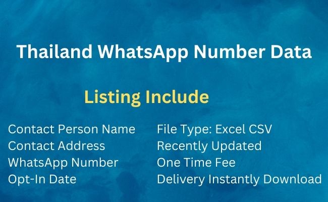 Thailand Whatsapp Number