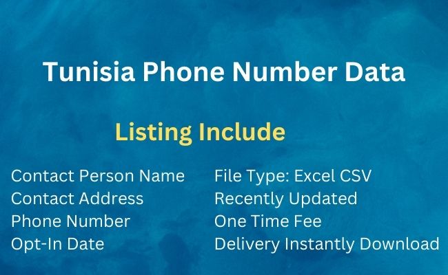 Tunisia Phone Number Data
