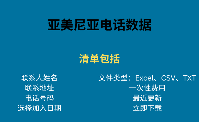 亚美尼亚电话数据