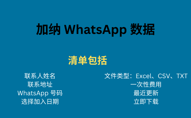 加纳 WhatsApp 数据