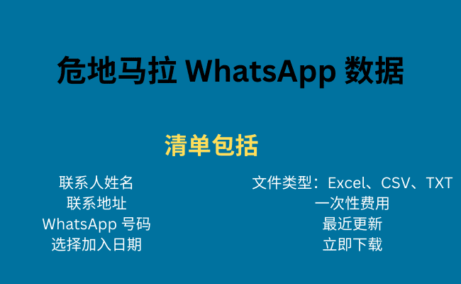 危地马拉 WhatsApp 数据