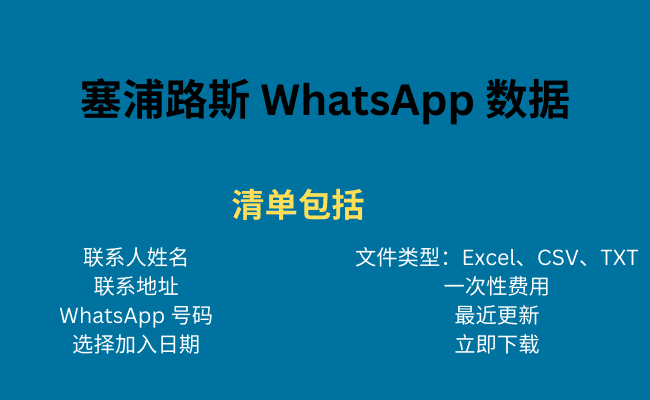 塞浦路斯 WhatsApp 数据