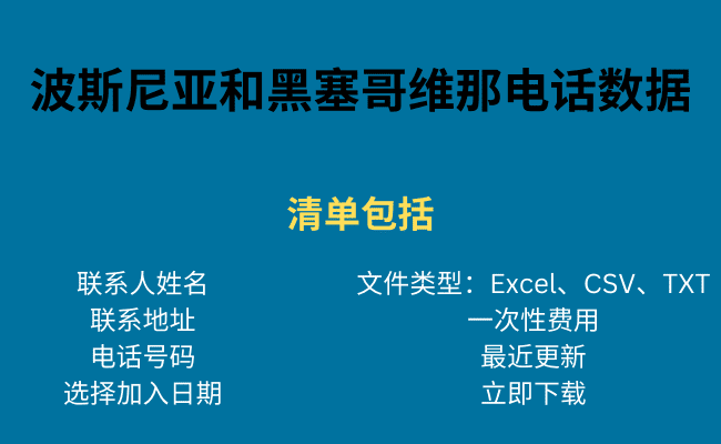 波斯尼亚和黑塞哥维那电话数据