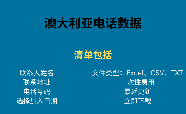 澳大利亚电话数据