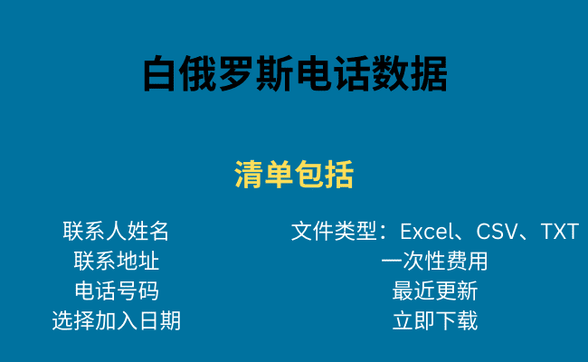 白俄罗斯电话数据