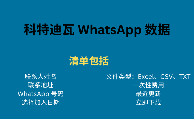 科特迪瓦 WhatsApp 数据